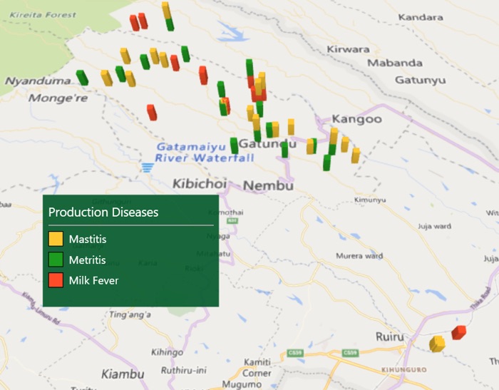 Map showing histographic locations - Kenya