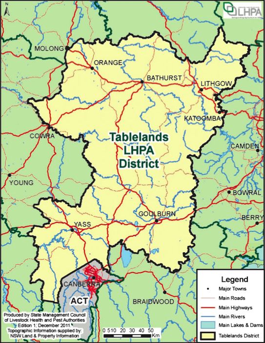 Map of Talbelands LHPA