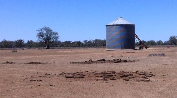 Image of remains of grain piles