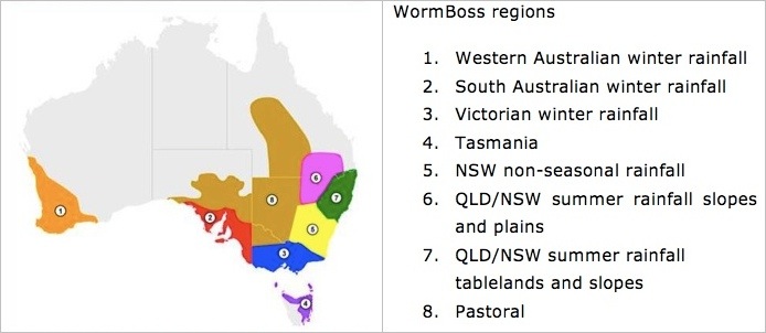Map of Australian rainfall